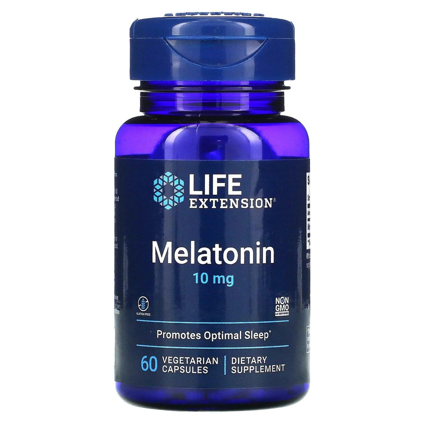 Melatonin 10 mg, 60 vegetarian caps LIFE EXTENSION
