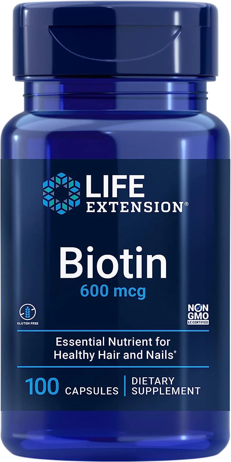 Biotin 600 mcg, 100 capsules LIFE EXTENSION