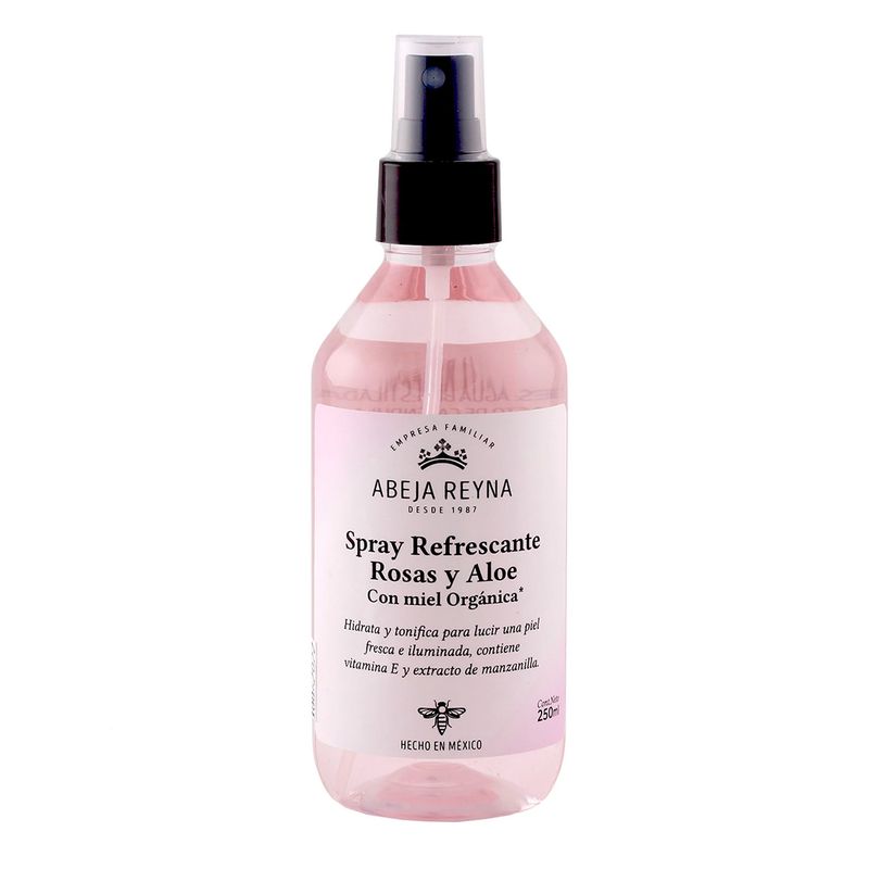 SPRAY REFRESCANTE DE ROSAS Y ALOE VERA 250 ml ABEJA REYNA