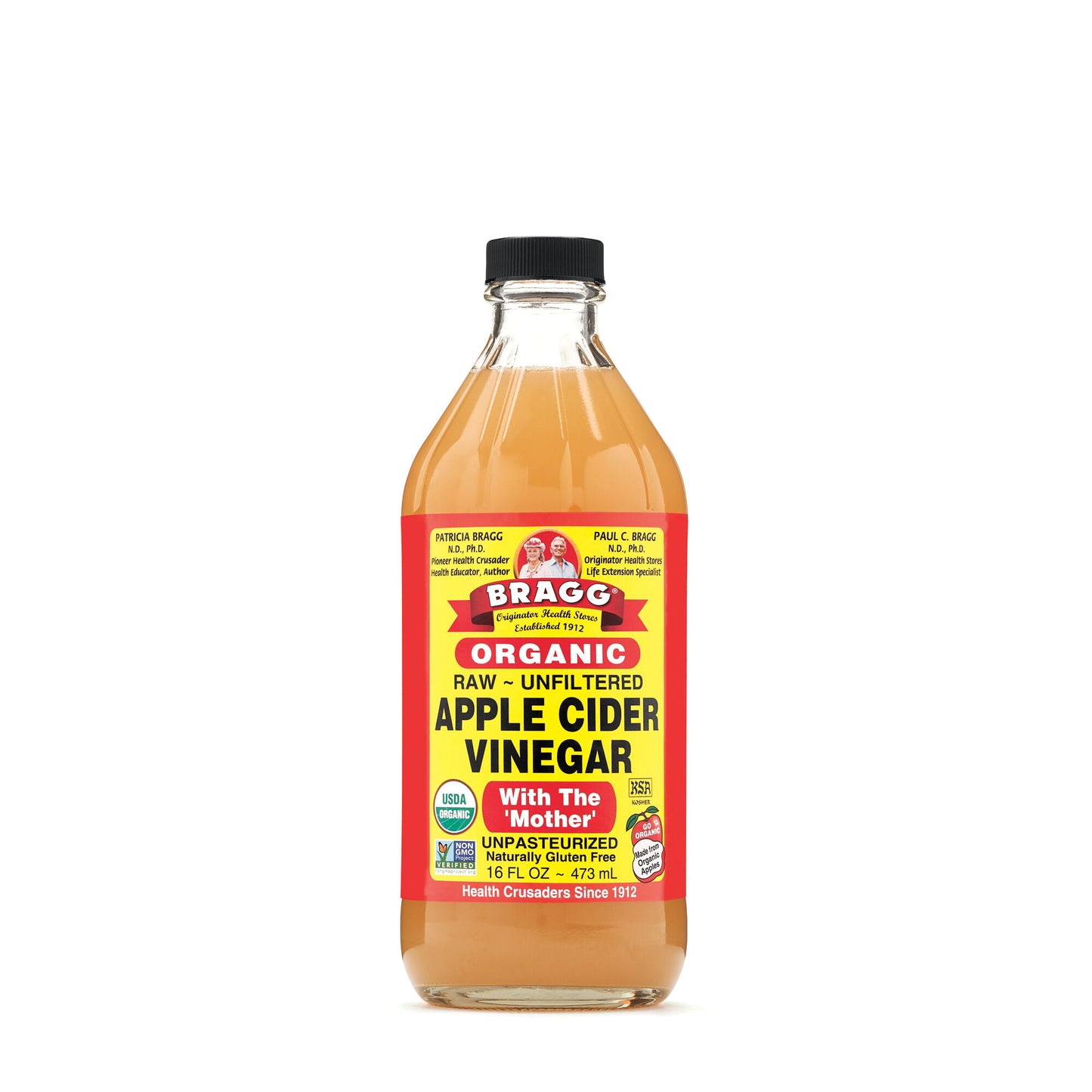 Bragg Organic Raw Unfiltered Apple Cider Vinegar With The 'Mother' Unflavored -- 16 fl oz