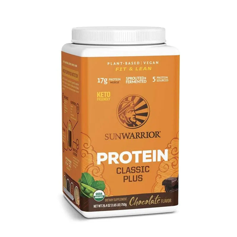 sunwarrior protein classic plus chocolate