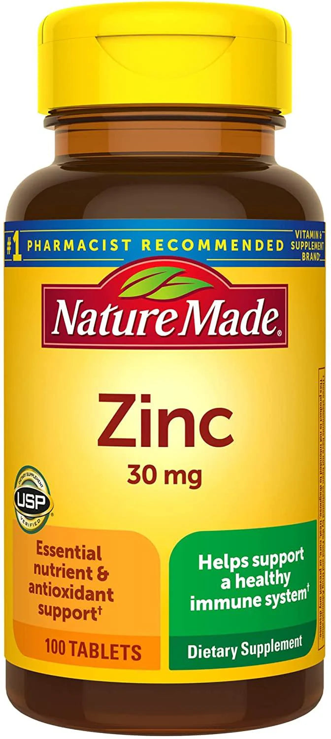 Nature Made Zinc -- 30 mg - 100 Tablets