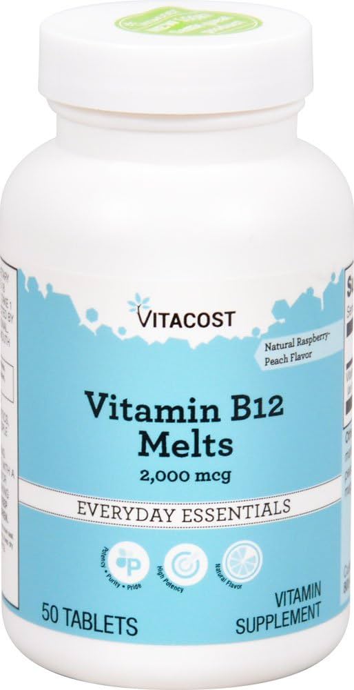 Vitamin B12 melts 2000 mcg 50 tab