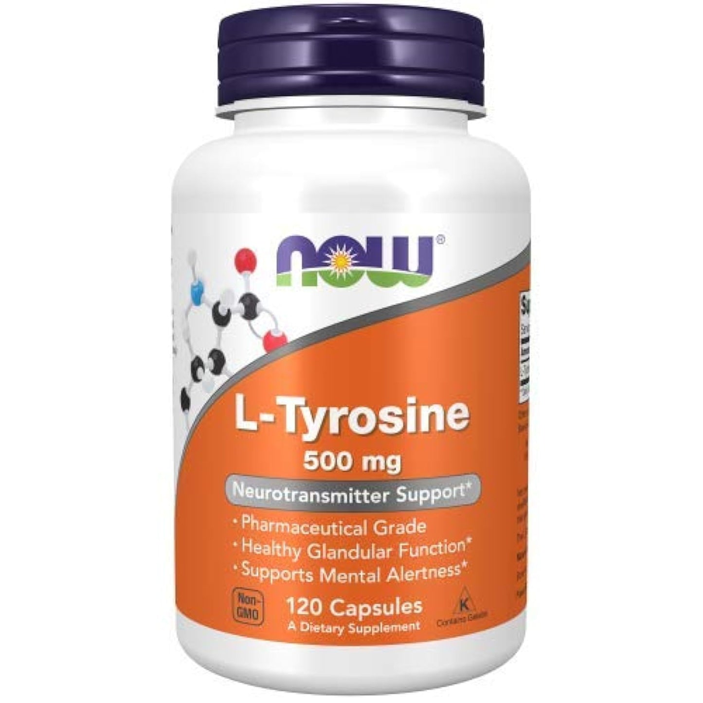 NOW L-Tyrosine -- 500 mg - 120 Capsules