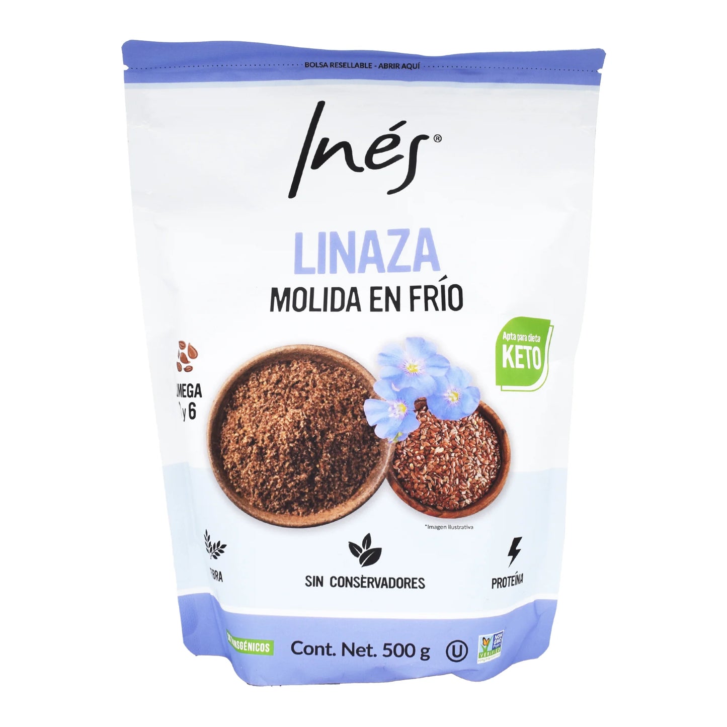 linaza molida en frio 500gr