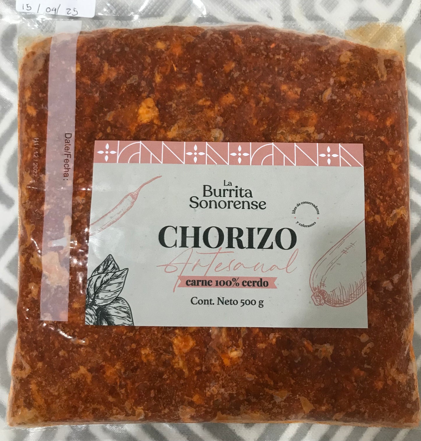 Chorizo Artesanal LA BURRITA SONORENSE