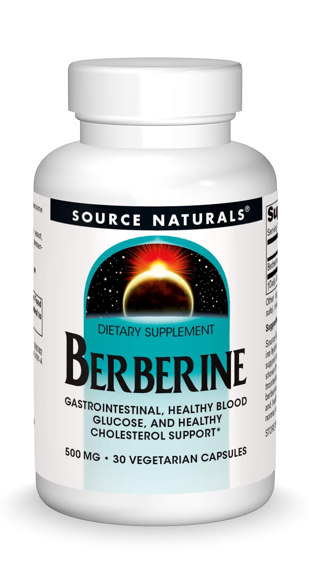 Source Naturals Berberine -- 500 mg - 30 Vegetarian Capsules