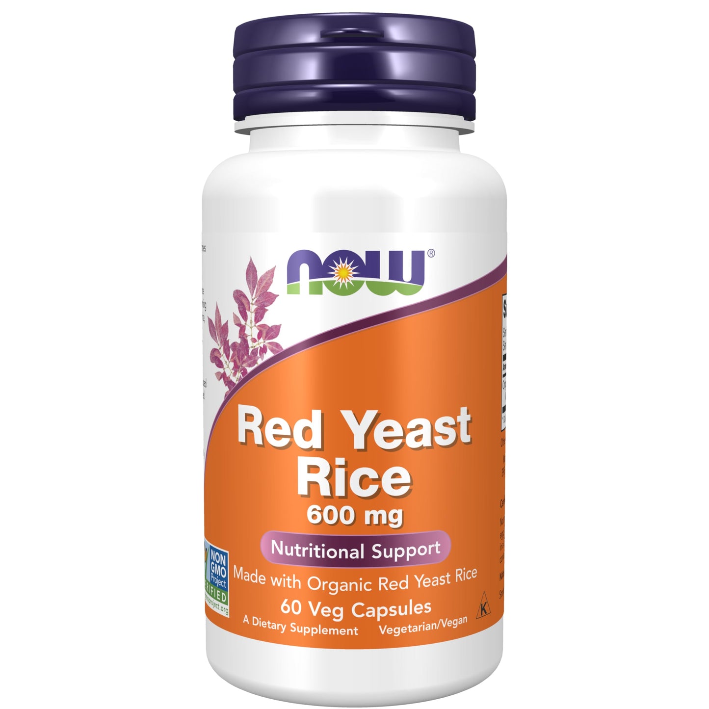 NOW Red Yeast Rice -- 600 mg - 60 Vegetarian Capsules