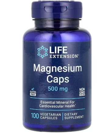 Magnesium Caps 500 mg 100 Vegetarian Caps LIFE EXTENSION
