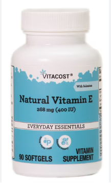 Vitacost Natural Vitamin E with Selenium -- 268 mg (400 IU) - 90 Softgels
