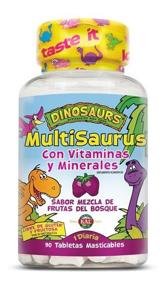 Multisaurus sabor fruta del bosque 90tabs KAL