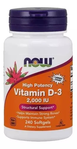 NOW Vitamin D-3 2000 IU 240 Softgels