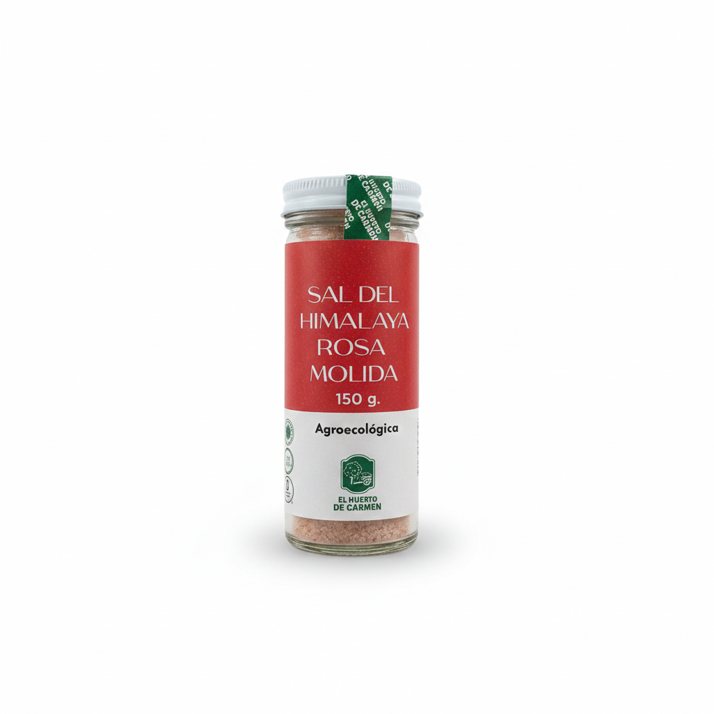 SAL DE HIMALAYA ROSA MOLIDA FRASCO 150 GR EL HUERTO DE CARMEN