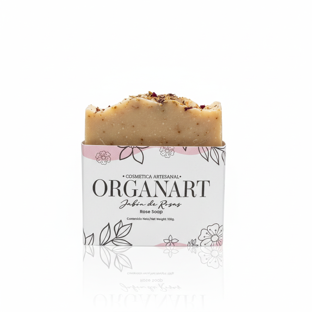 JABON DE ROSAS ARTESANAL ORGANART 100 GR