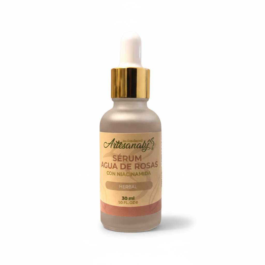 SERUM AGUA DE ROSAS CON NIACINAMIDA 30 ML ARTESANALY