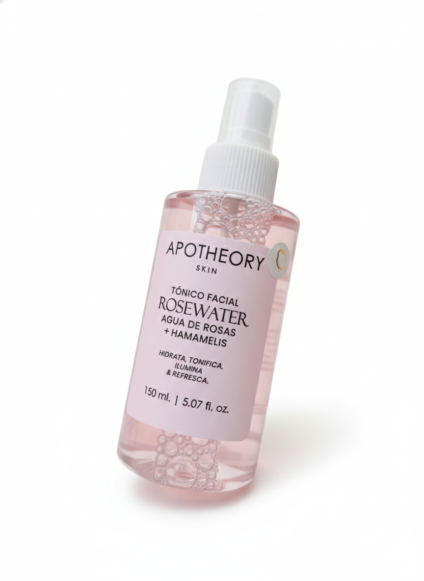 Tónico facial Rosewater agua de rosas + hamamelis 150 ml APOTHEKER