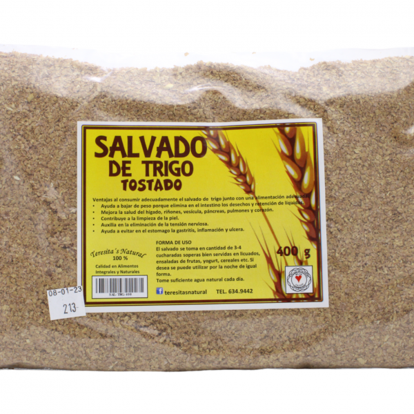 Salvado de trigo tostado 400 g TERESITA'S NATURAL