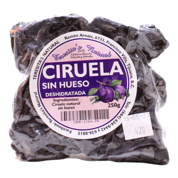 Ciruela sin hueso deshidratada 250 g TERESITA'S NATURAL