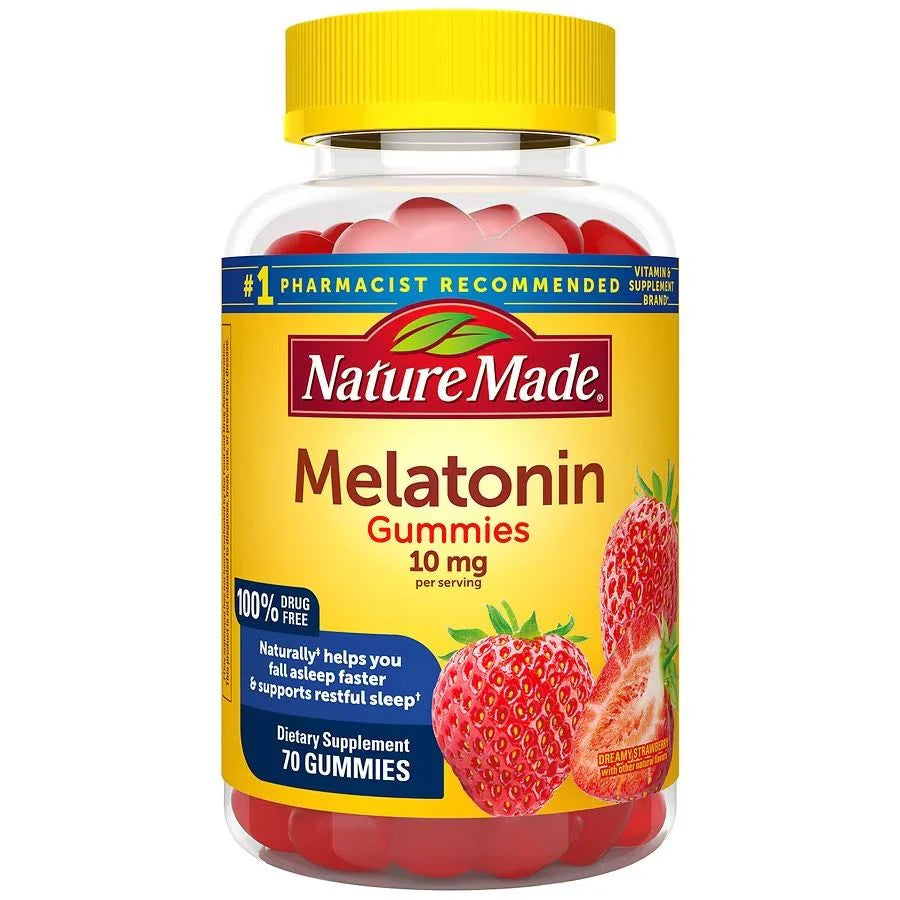 Nature Made Melatonin Gummies Dreamy Strawberry -- 10 mg - 70 Gummies