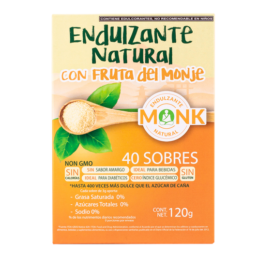 Endulzante Natural Monk Fruit 40 sobres
