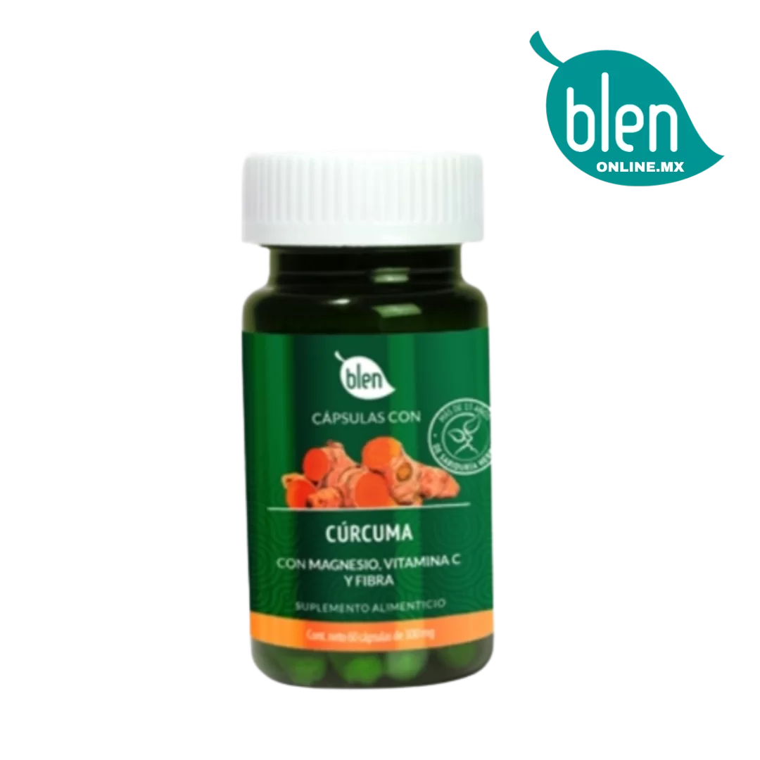 curcuma con magnesio vitamina c y fibra 60 caps BLEN