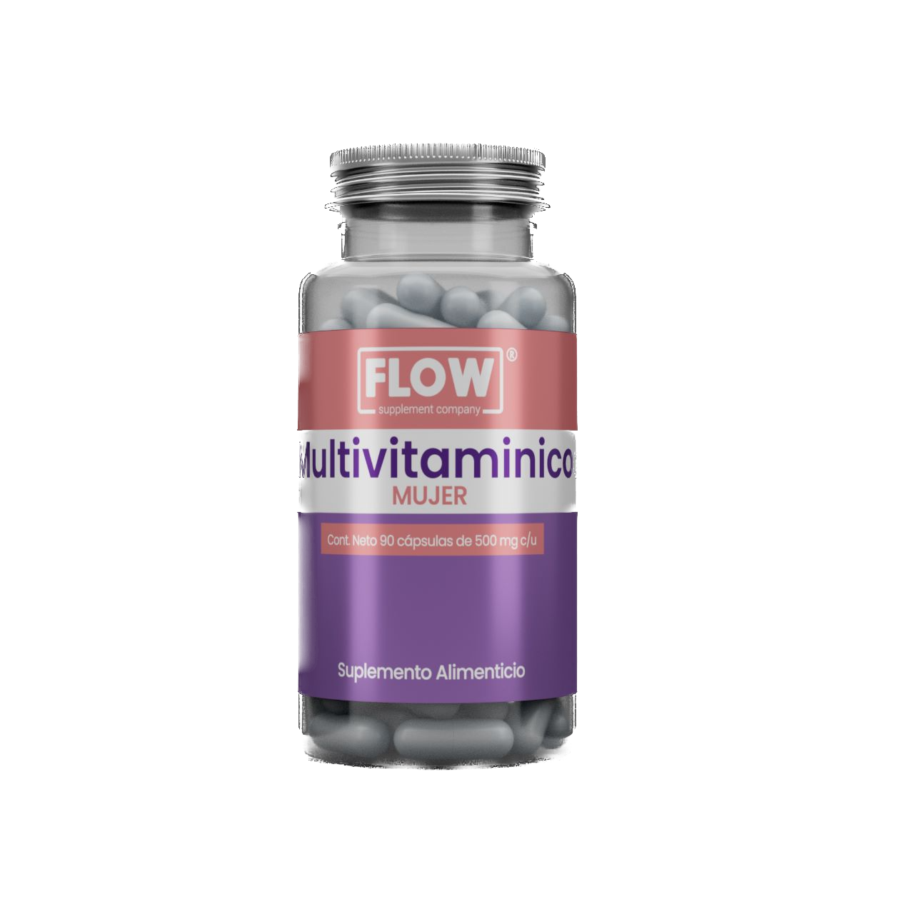 Multivitamínico mujer 500 mg 90 capsulas FLOW