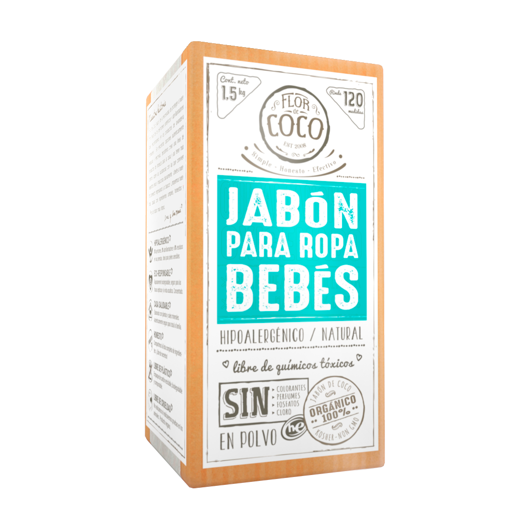 Jabón para ropa bebés 1.5 kg FLOR DE COCO