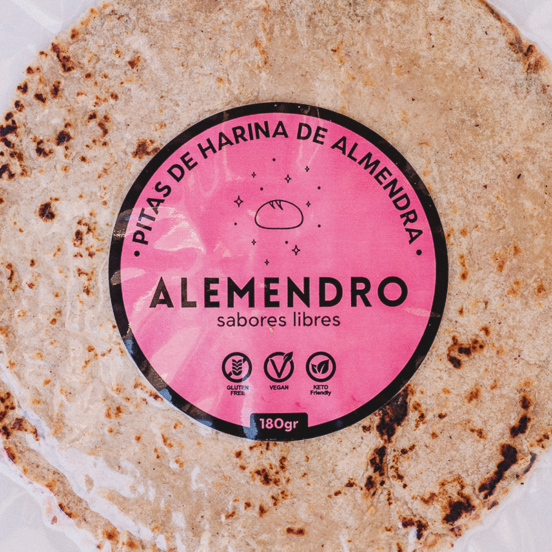 Pitas de harina de almendra 180g