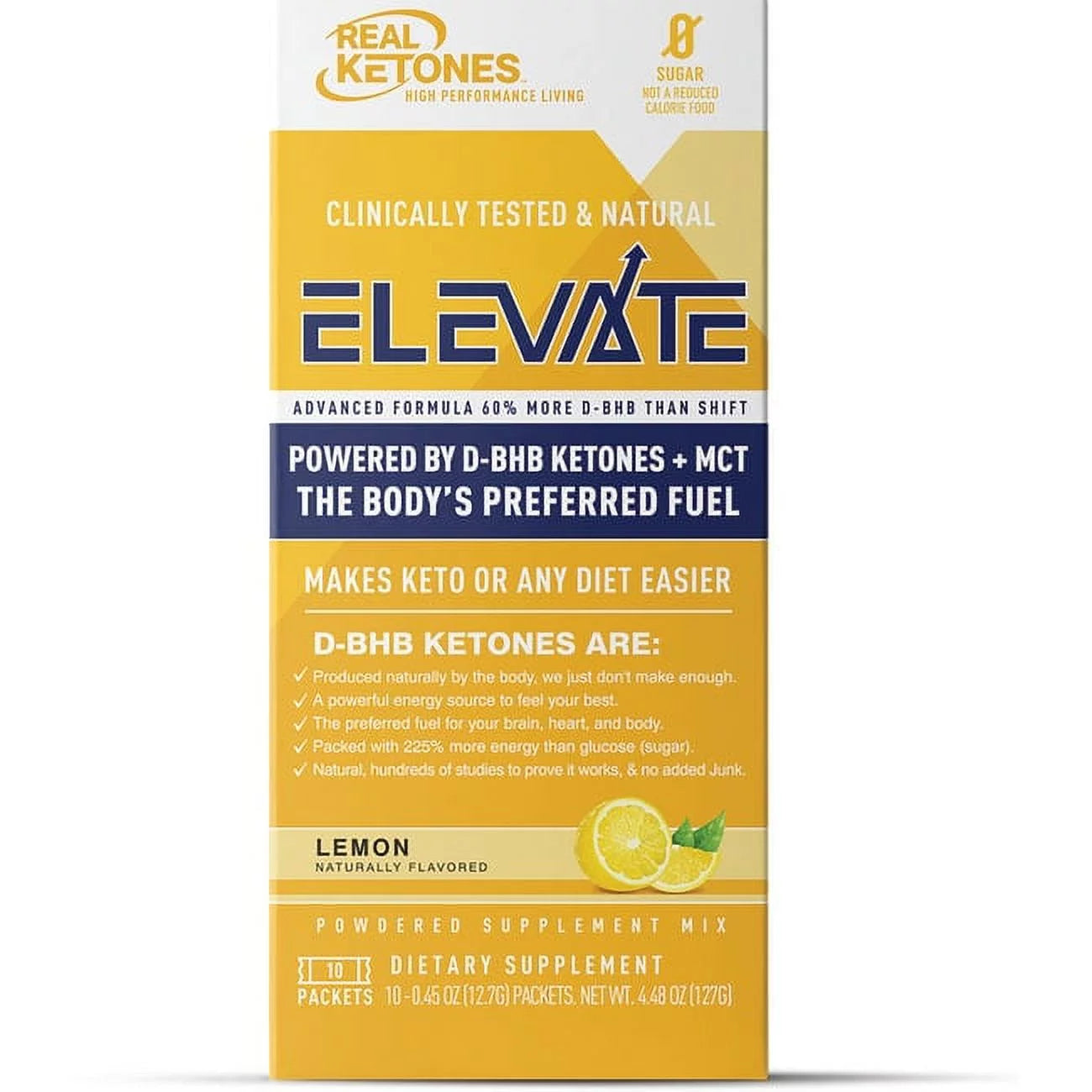 Real Ketones Elevate D-BHB Ketones + MCT Lemon