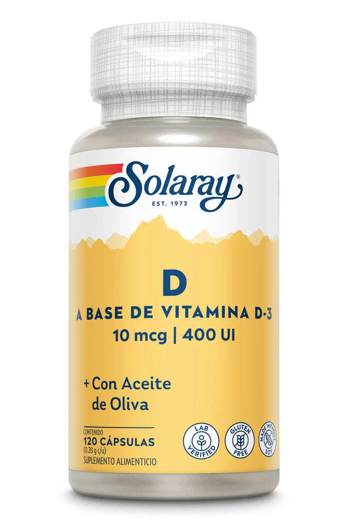 SOLARAY Vitamina D-3 10mcg 120 caps