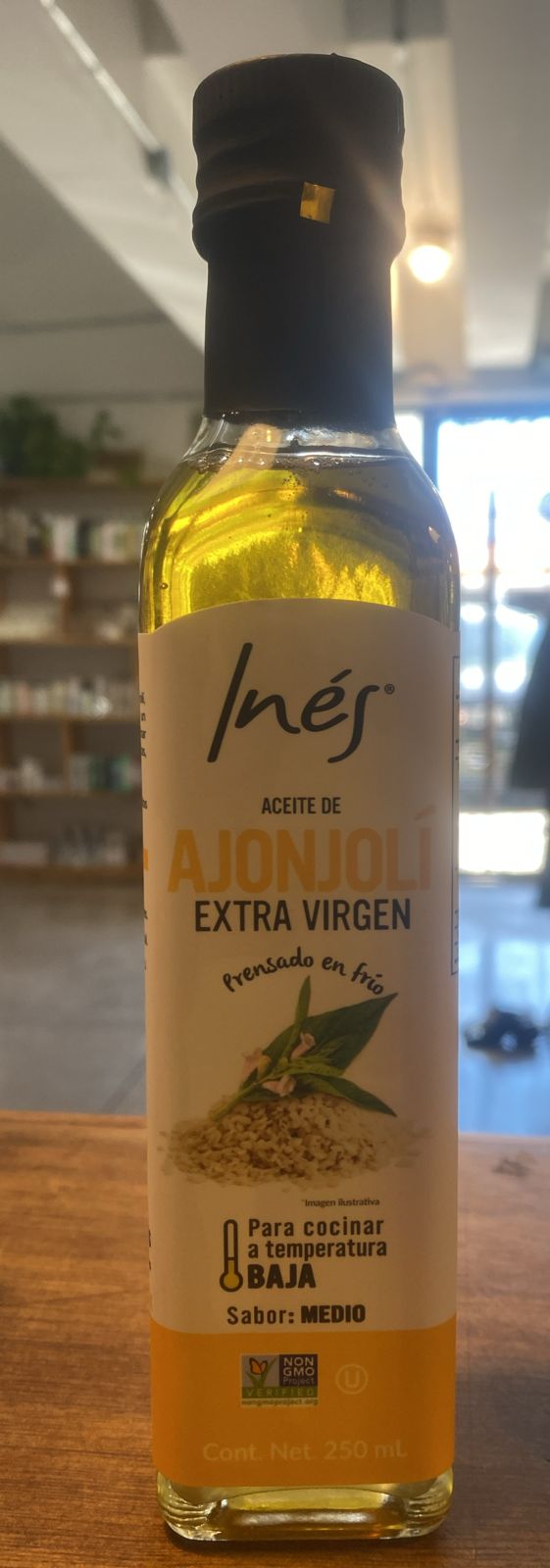 aceite de ajonjoli extra virgen 250ml INES