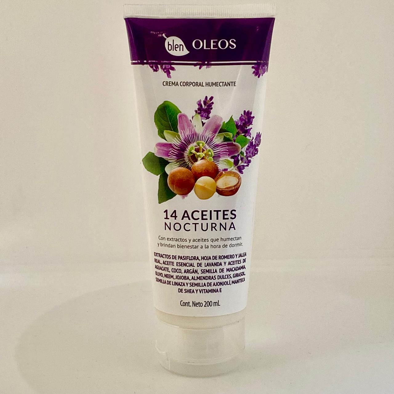 14 Aceites Nocturna – Crema Corporal Humectante de Blen
