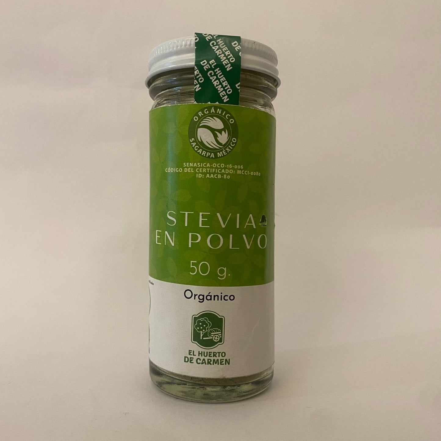 STEVIA EN POLVO FRASCO 50 GR EL HUERTO DE CARMEN