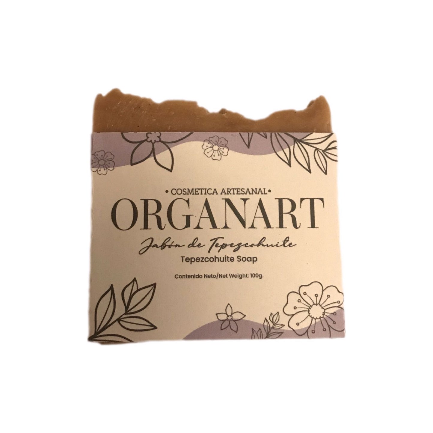JABON DE TEPEZCOHUITE ARTESANAL ORGANART CON.NETO 100 GR