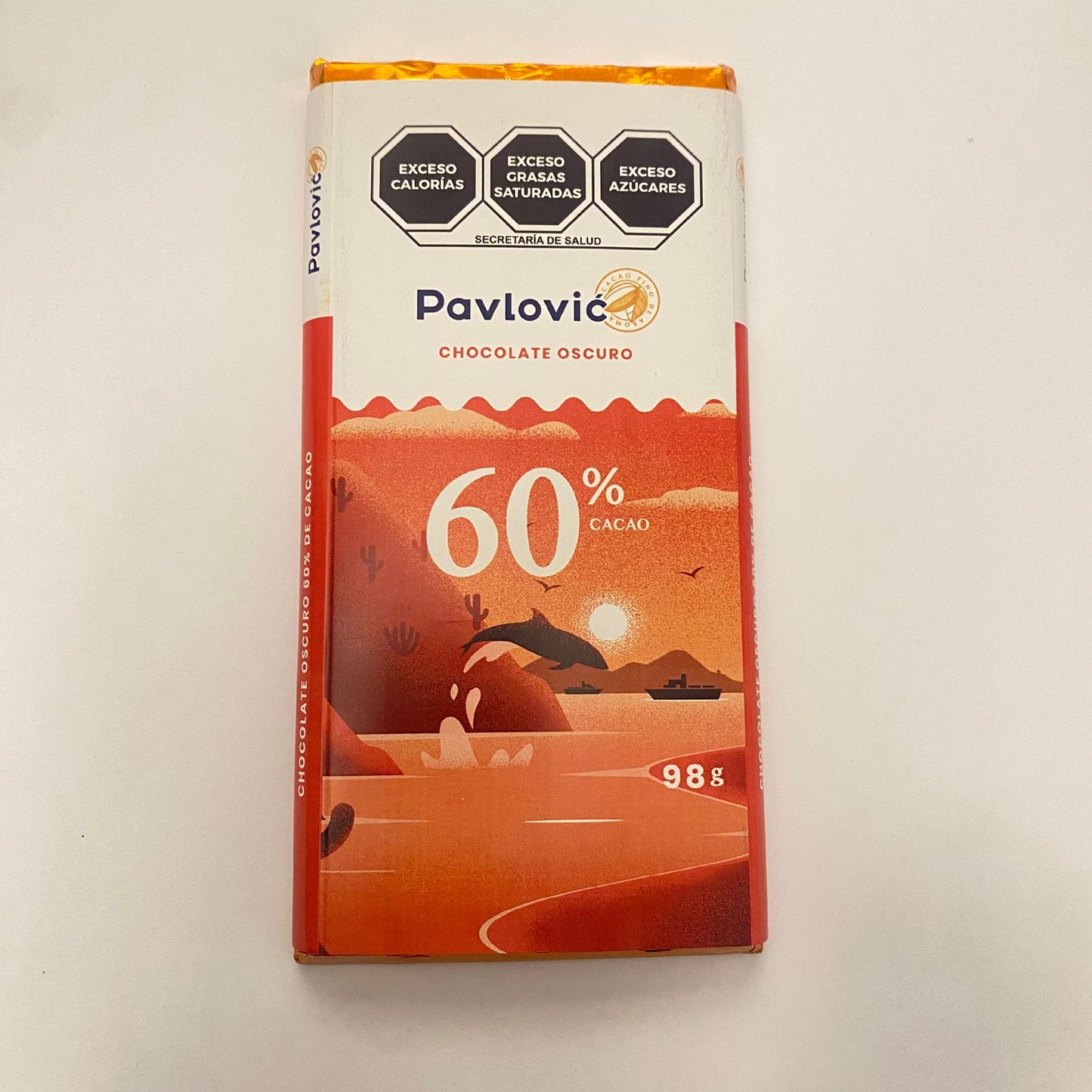 CHOCOLATE OSCURO 60% CACAO CONT.NETO 98 GR