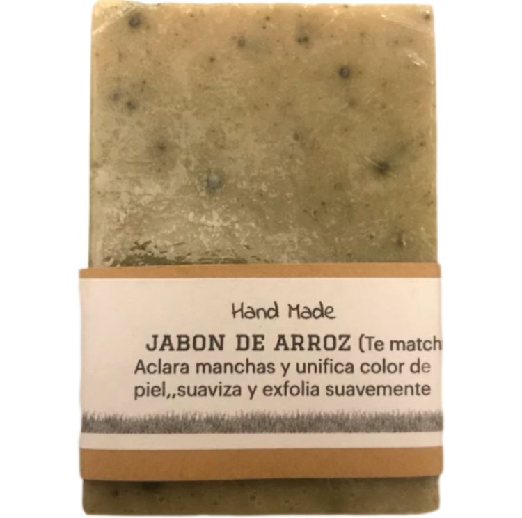 JABON ARTESANAL DE ARROZ (TE MATCHA)