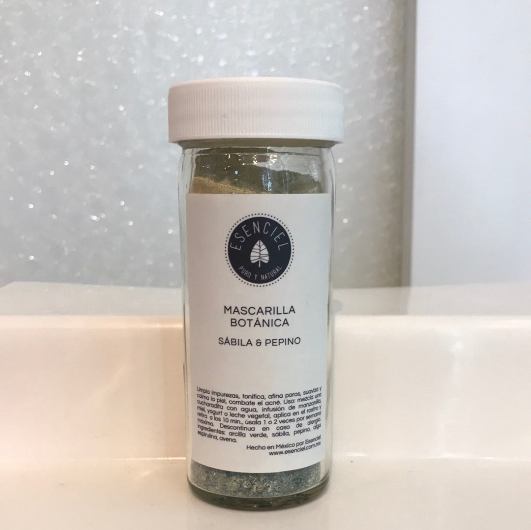 Mascarilla botanica Sabila y pepino