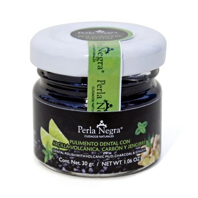 Pulimiento dental con arcilla volcánica, carbón y jengibre