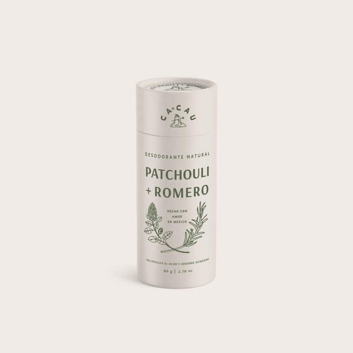 Desodorante Natural Patchouli + Romero 80 g CACAU