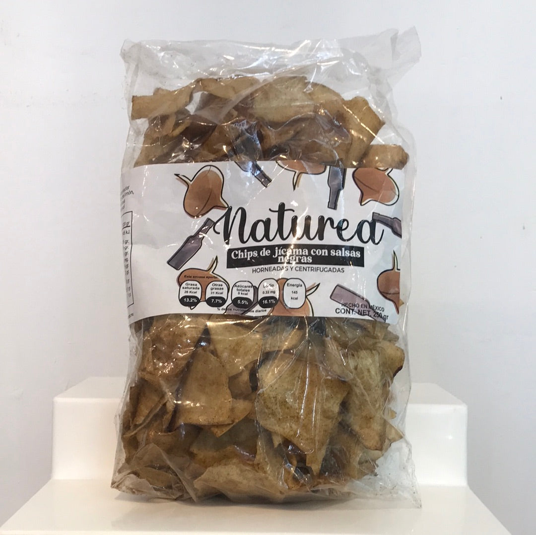 NATUREA CHIPS JICAMA SALSAS NEGRAS 250GR