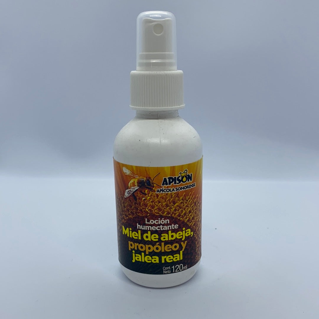 Loción humectante miel de abeja, propóleo y jalea real 120 ml APISON