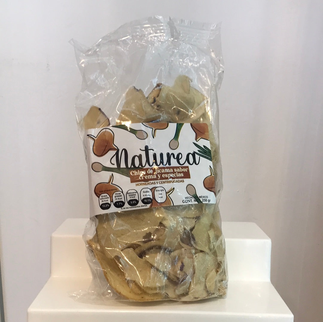 NATUREA CHIPS JICAMA CREMA Y ESPECIAS 250GR