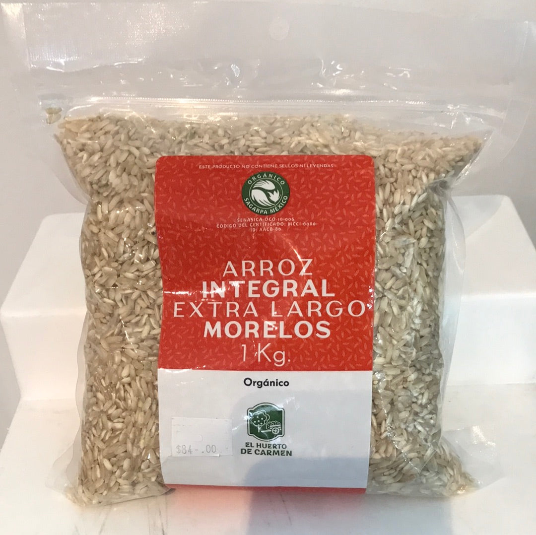 Arroz integral extra largo Morelos 1 kg EL HUERTO DE CARMEN