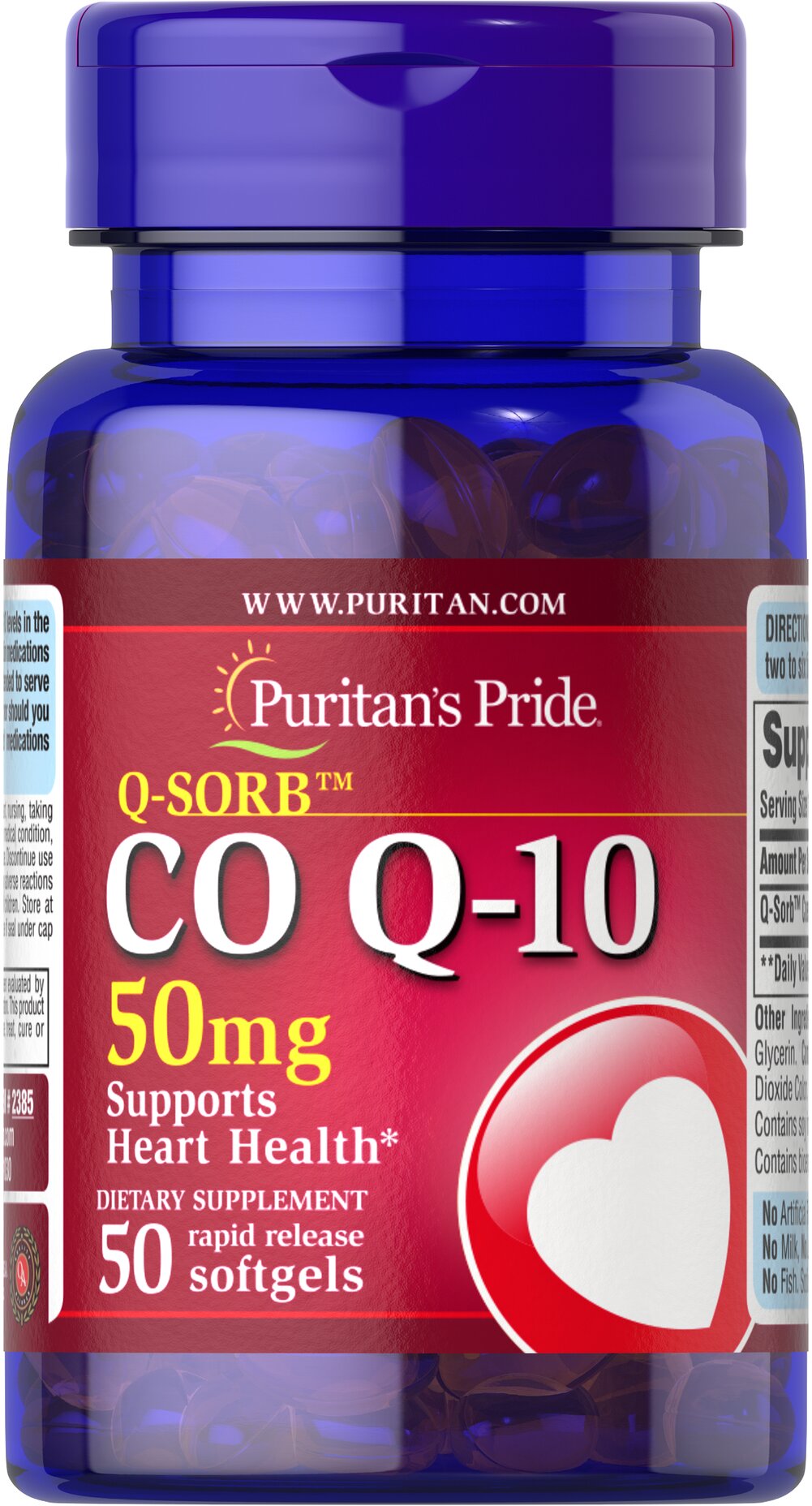 CO Q-10 50 mg 50 rapid release softgels 50 cap