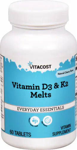 Vitacost Vitamin D3 & K2 Natural Cherry Flavored -- 60 Chewable Tablets