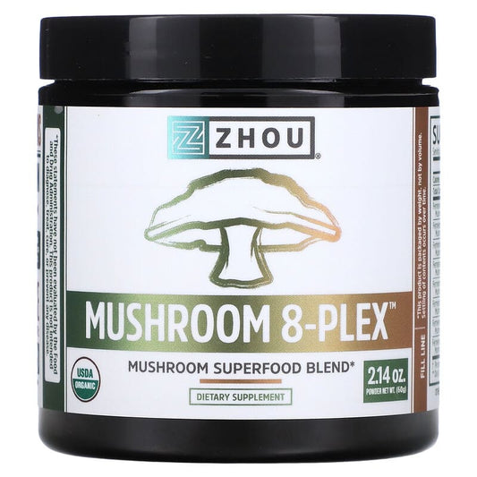 Zhou Mushroom 8-Plex Powder 2.14 oz