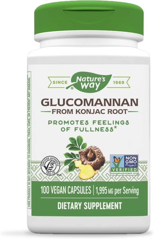 Glucomannan from Konjac Root 1995 mg 100 Vegan Capsules