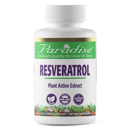 Paradise Herbs Resveratrol -- 60 Vegetarian Capsules