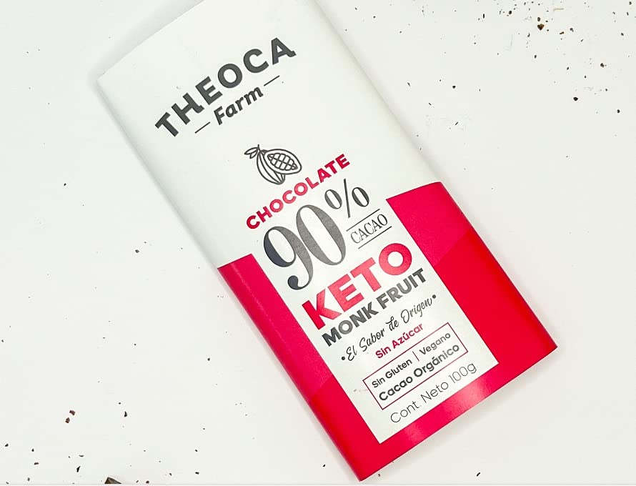 THEOCA chocolate keto monk fruit 90% cacao