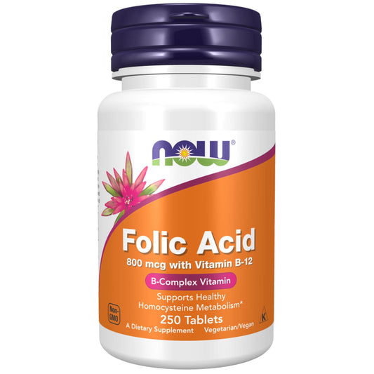 NOW Folic Acid 800 mcg 250 Tablet